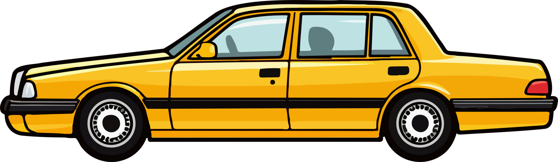 AI generated Taxi car clipart design illustration png