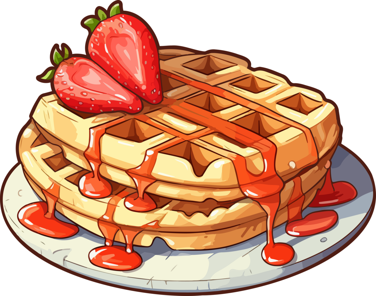 ai généré gaufre clipart conception illustration png