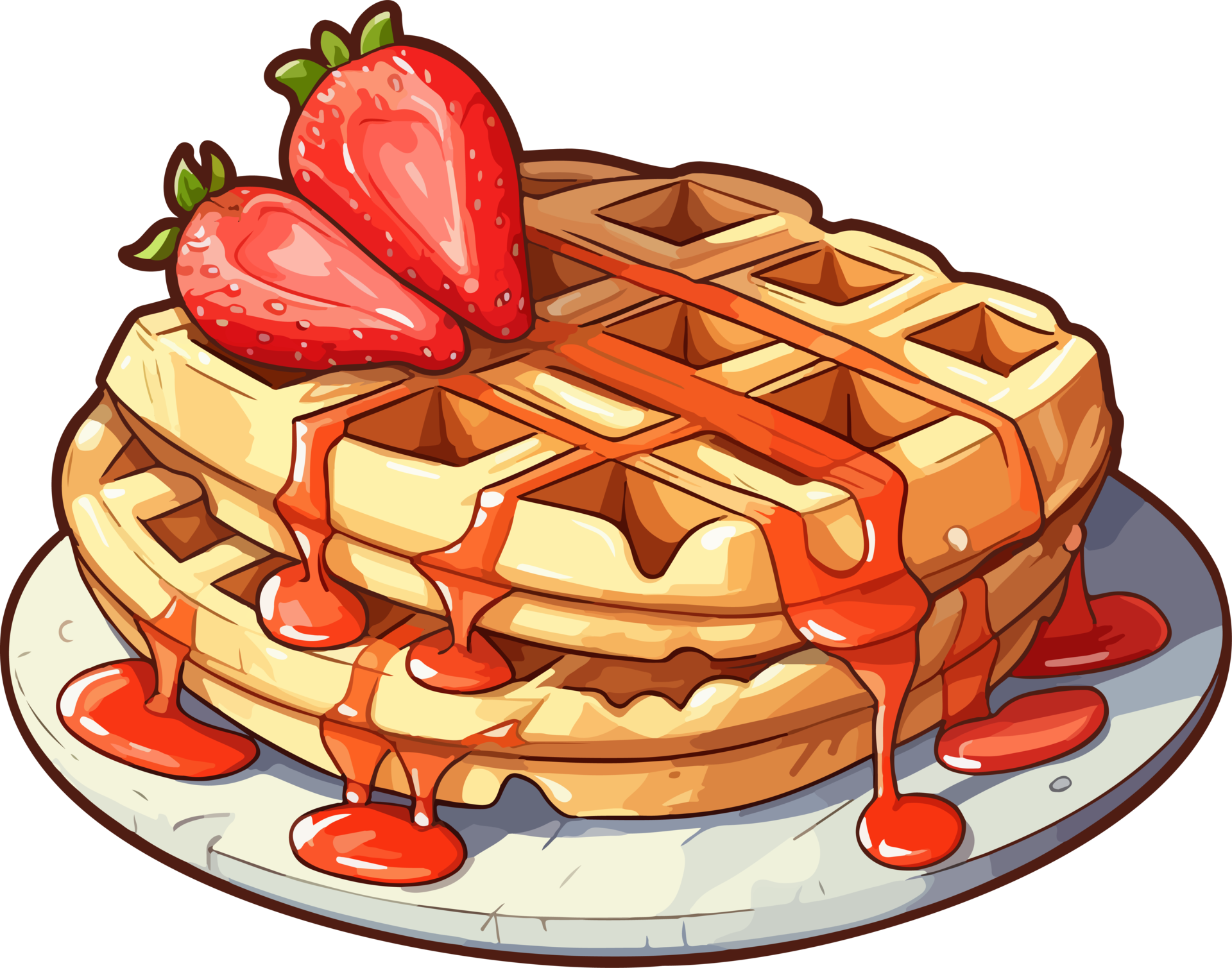 AI generated Waffle clipart design illustration 35512241 PNG