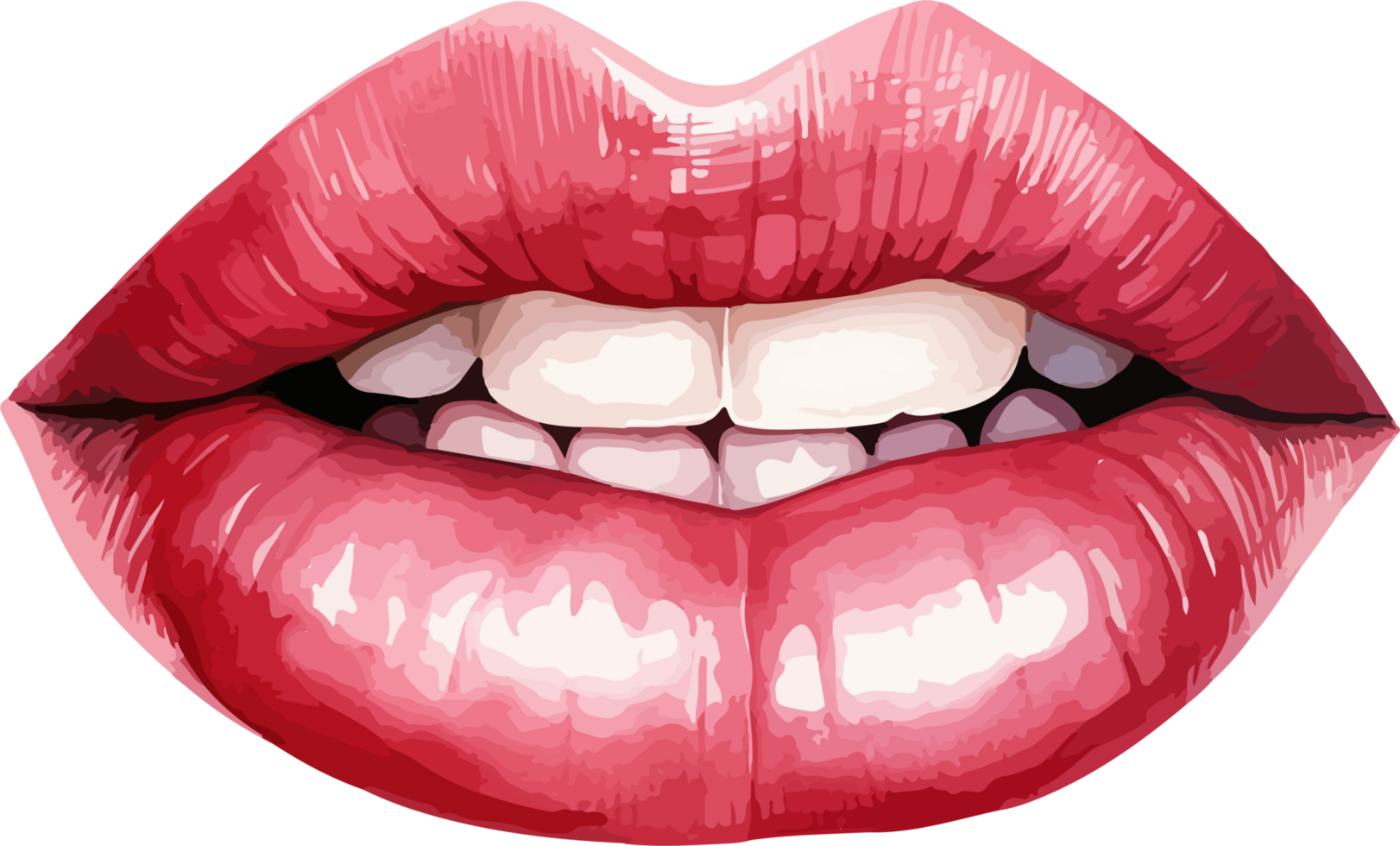 AI generated Woman lips clipart design illustration png
