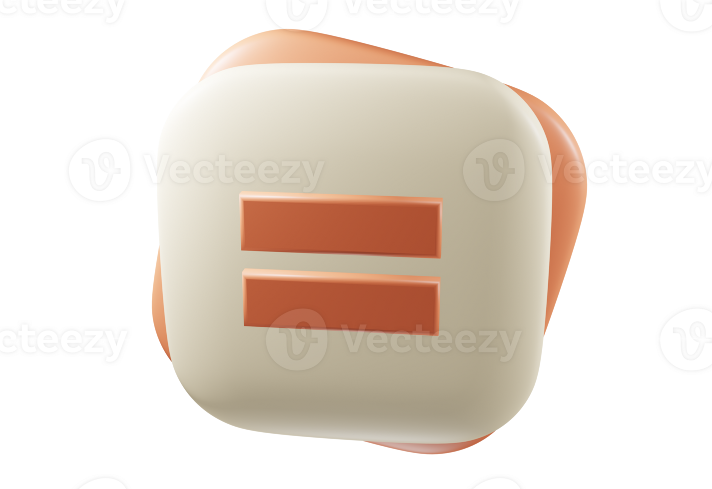 3d Equal Sign png