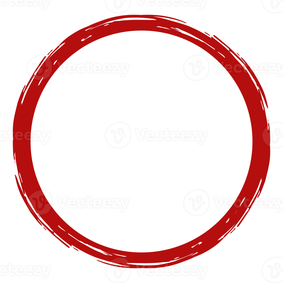 Zen Circle Icon Symbol on the Red Color. Zen Illustration for Logo, Art Frame, Art Illustration, Website or Graphic Design Element. Format PNG