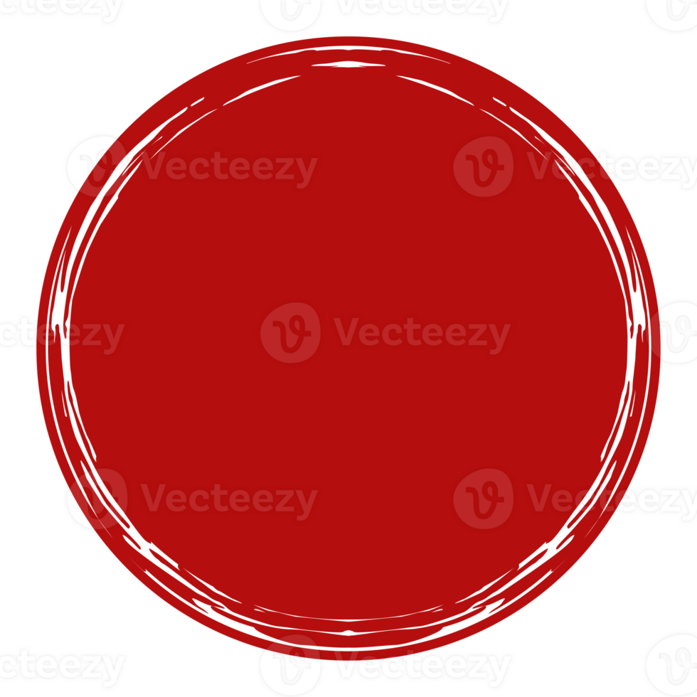 Zen Circle Icon Symbol on the Red Color. Zen Illustration for Logo, Art Frame, Art Illustration, Website or Graphic Design Element. Format PNG