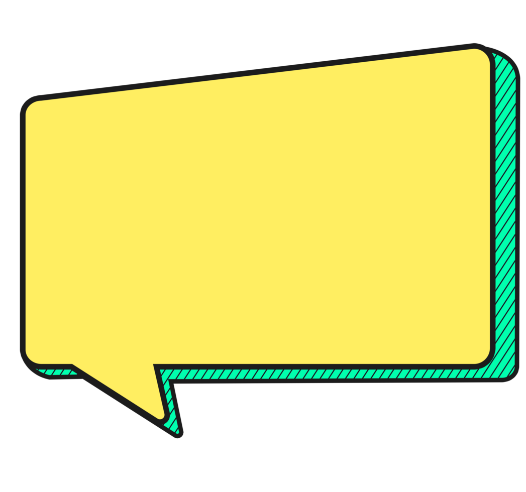 Retro sticker box chat pop art style 90s png