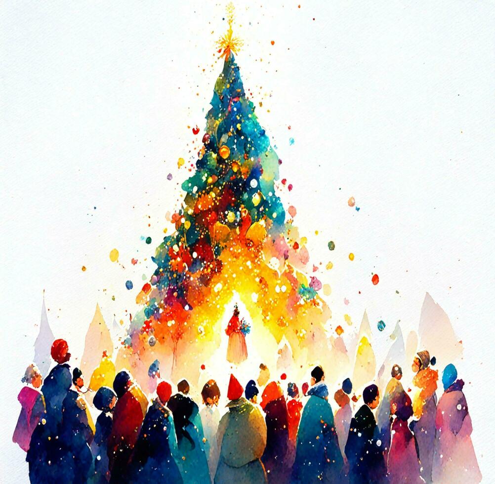 AI generated Christmas present from Santa Claus photo