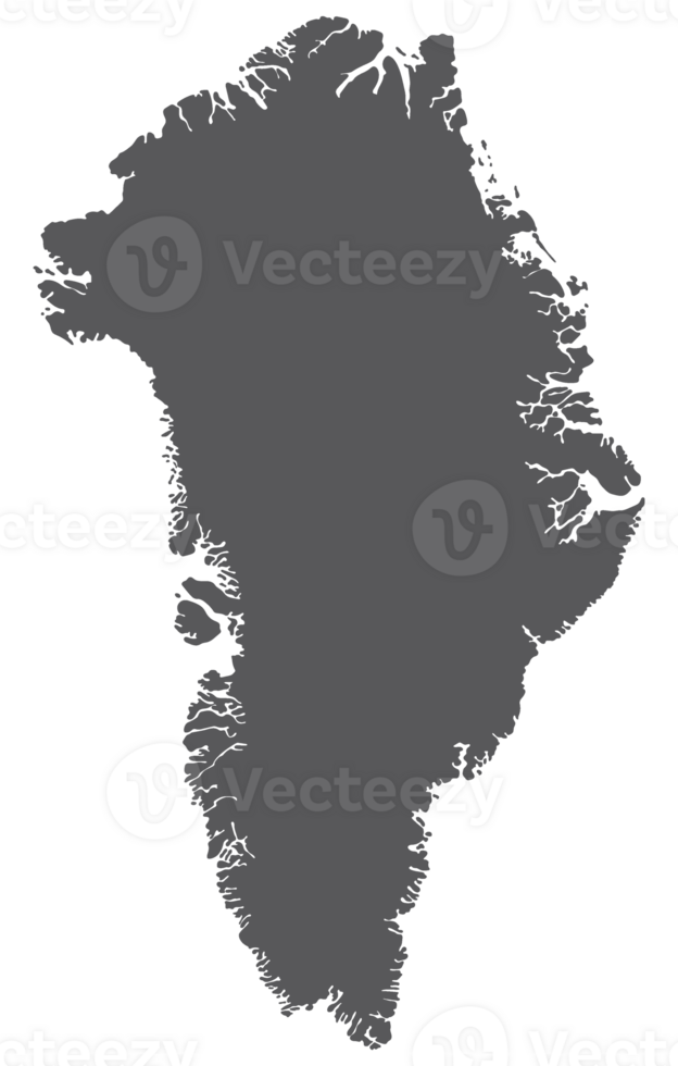 Greenland map. Map of Greenland in grey color png