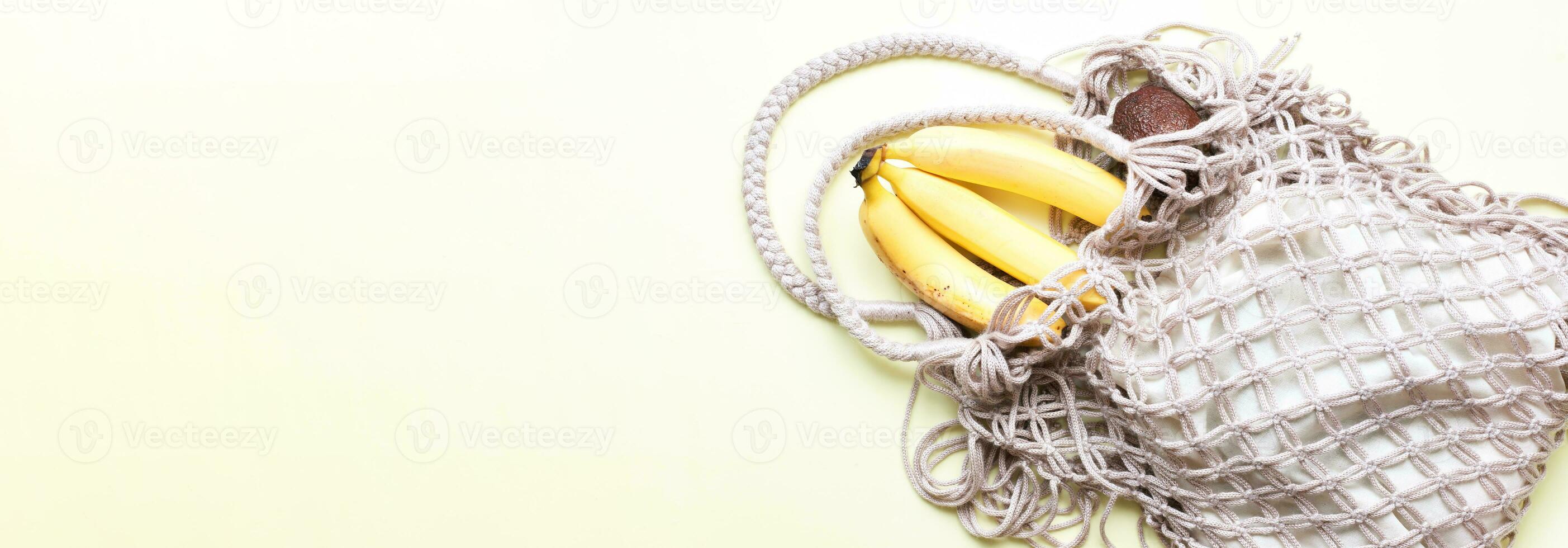 Banner Flat lay fruits in a grid. Zero waste. Ecology, recycling photo