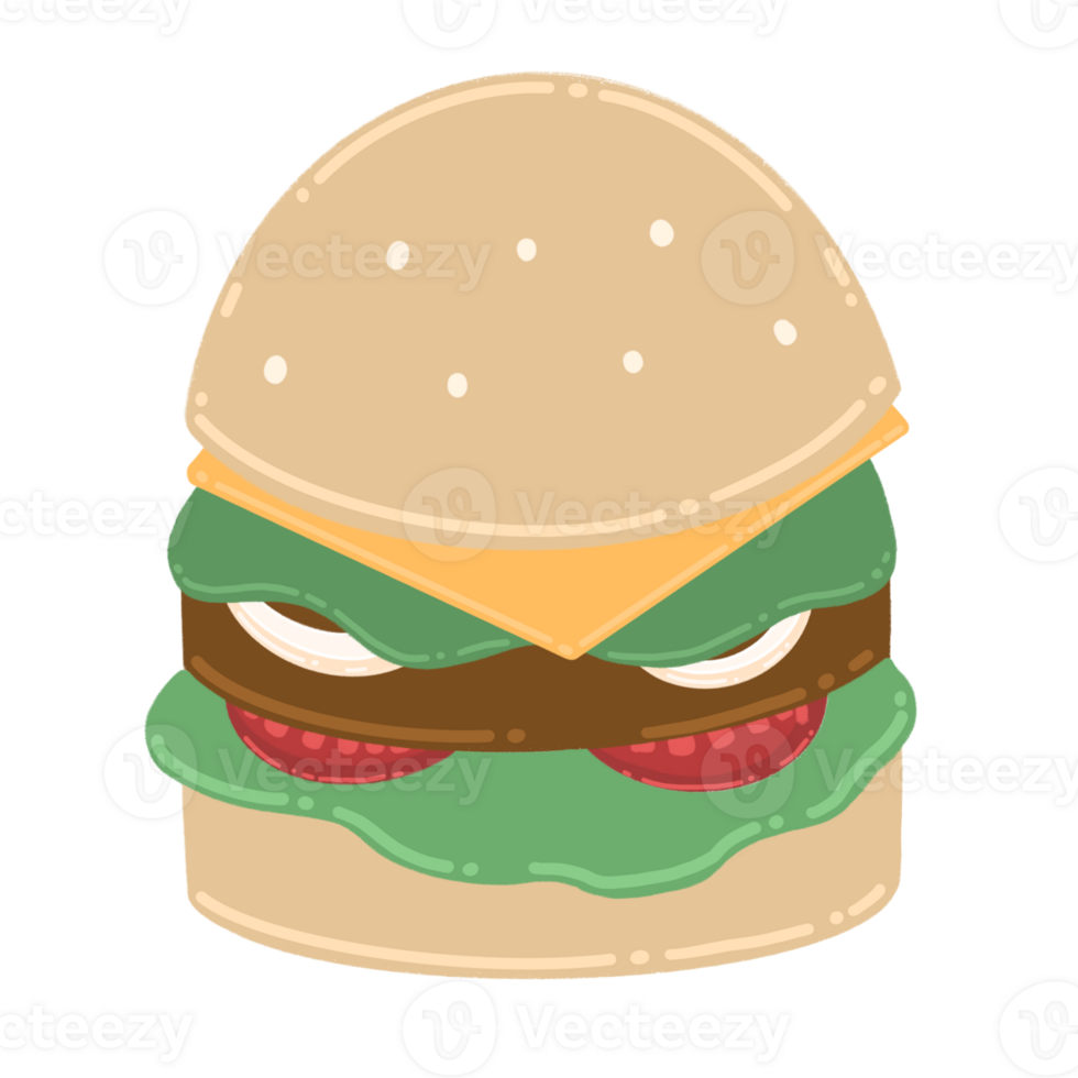 Burger Cheeseburger Cartoon illustration png