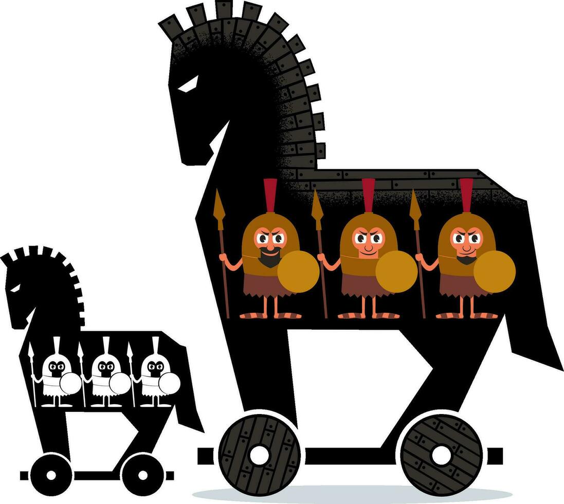 Trojan Horse on White vector