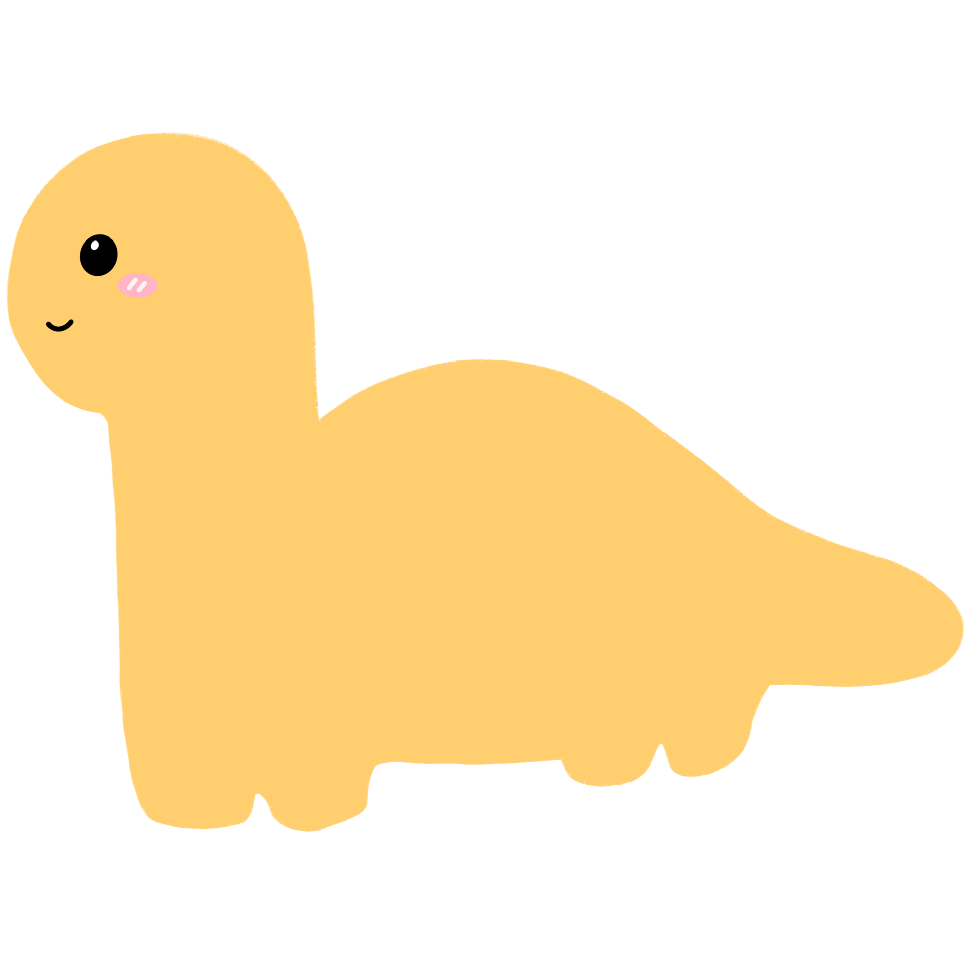 Yellow Dinosaur Cartoon illustration Cute Dinosaur Sticker Dinosaur 35512994 PNG