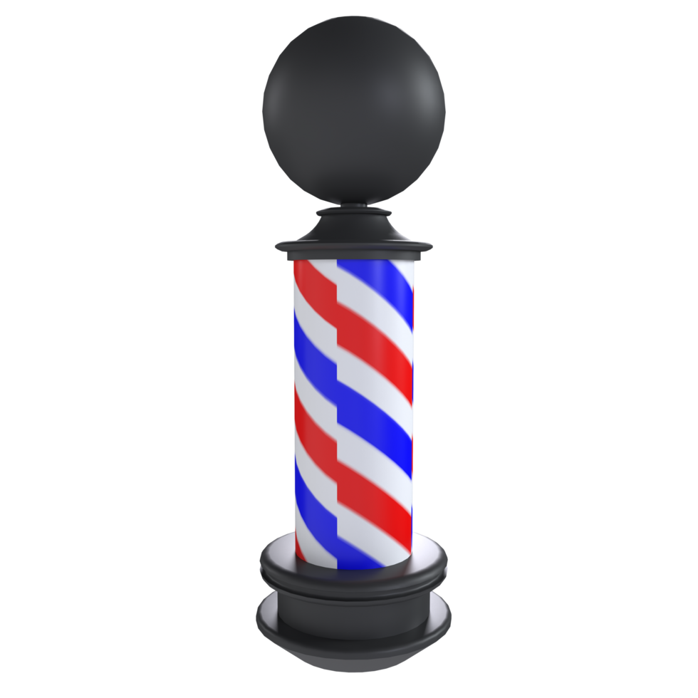 3d Rendering Of Barber Pole png