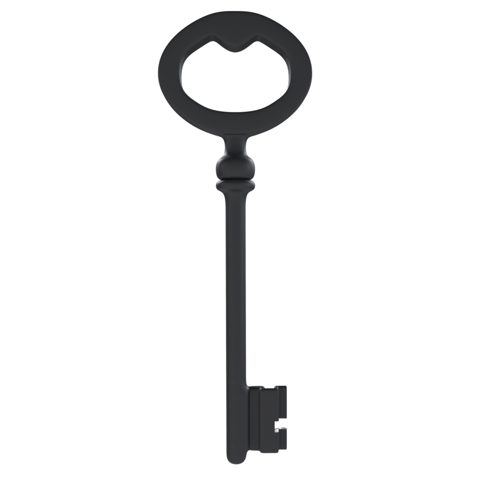 Old Key 3d Rendering png