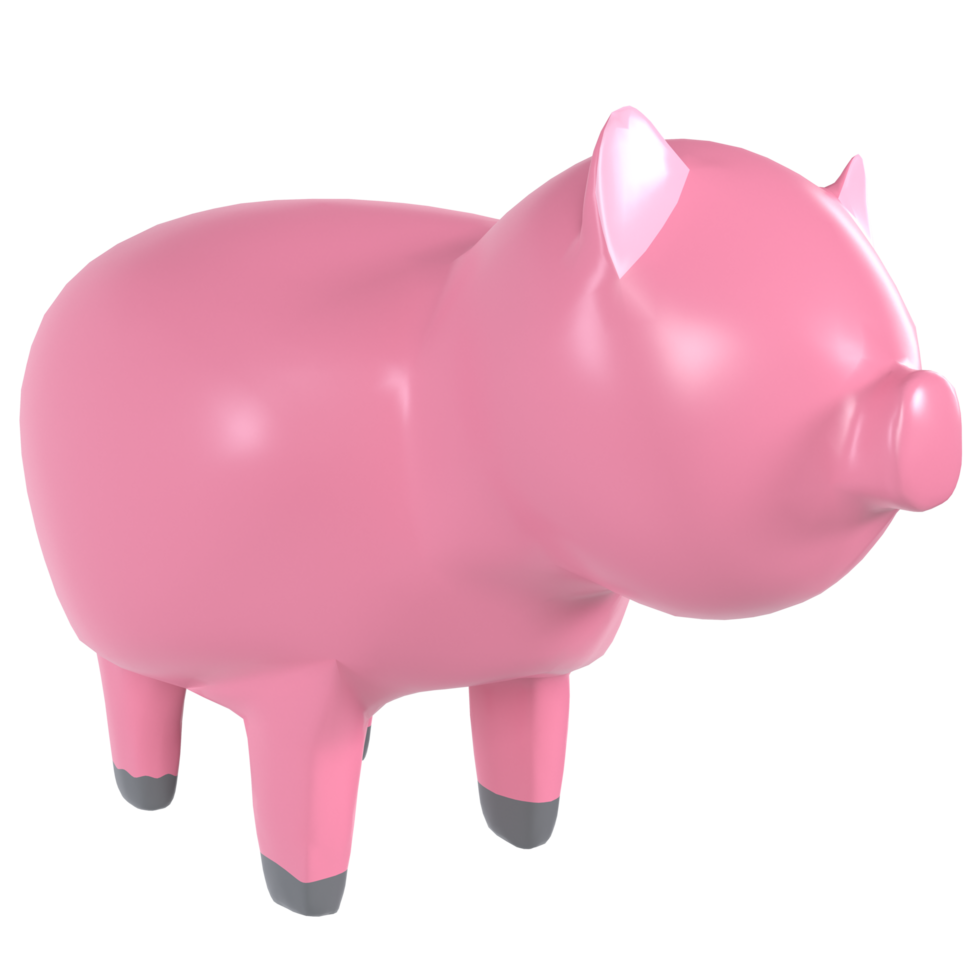 3d Rendering Of Pig Animal png