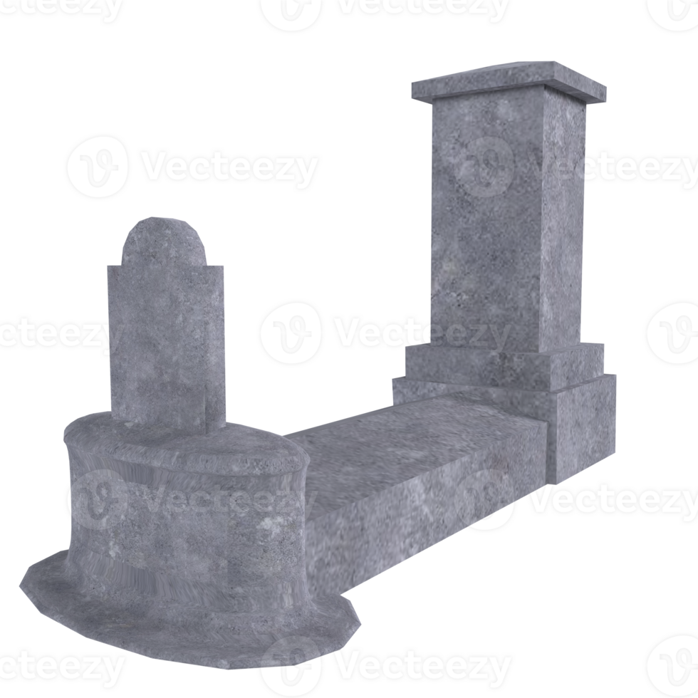 3d model of a tombstone on a transparent background png