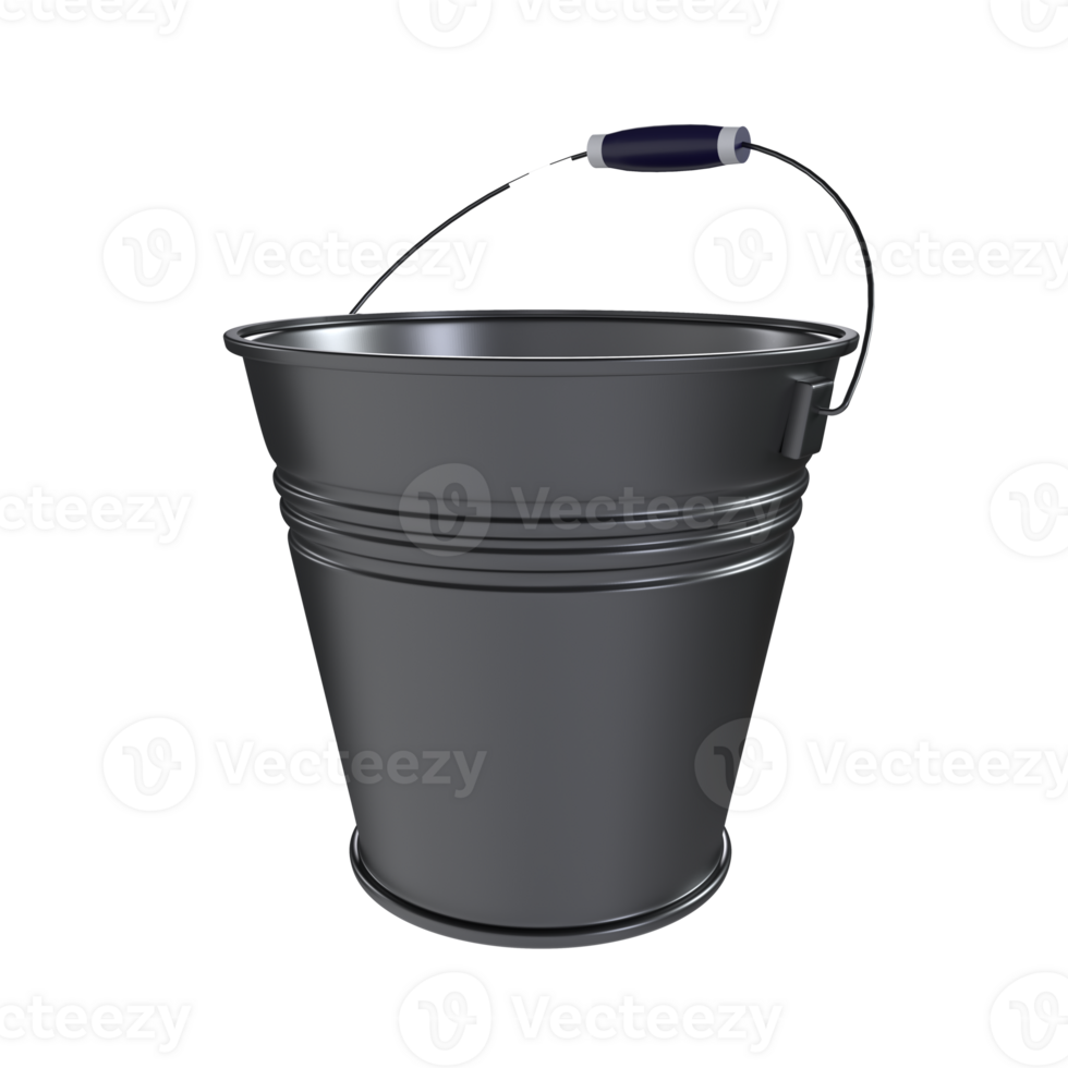 a bucket with a handle on a transparent background png