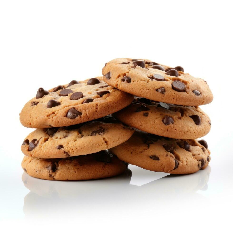 AI generated Cookies with chocolate chips isolated photo