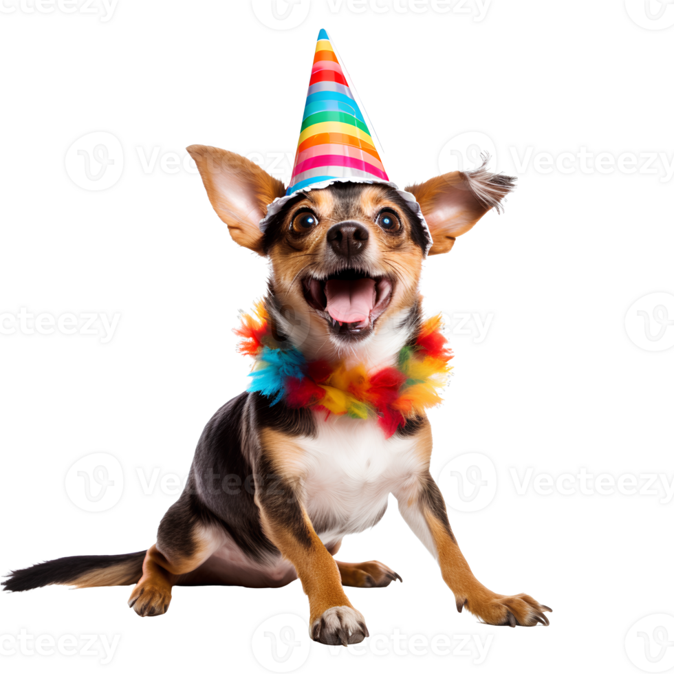 AI generated Cute and happy dog on transparent background PNG, easy to use. png