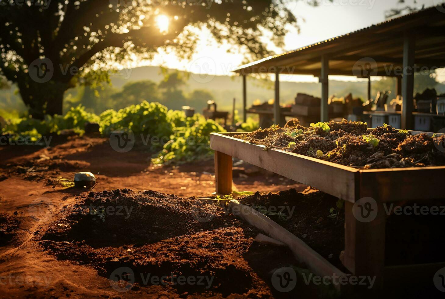 AI generated Farm Compost Site photo