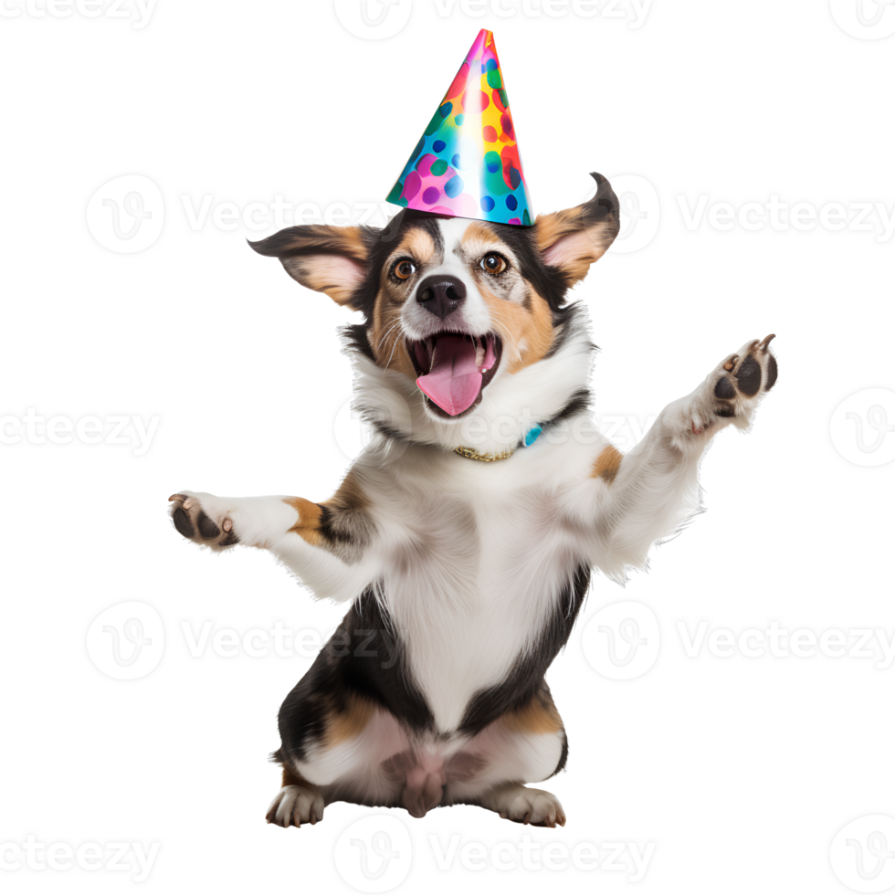 AI generated Cute and happy dog on transparent background PNG, easy to use. png