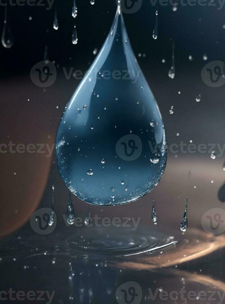 AI generated drop of water photo