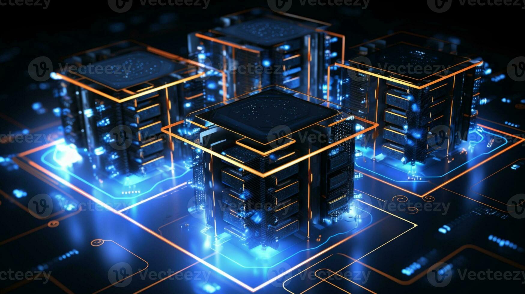 AI generated cpu computer background photo