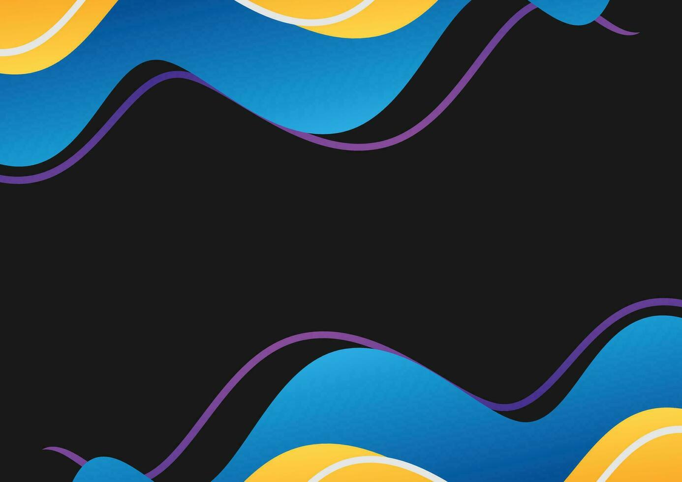 abstract elegant blue and orange wave background vector