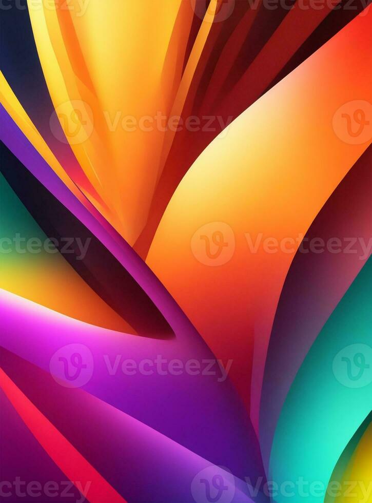 AI generated abstract colorful background with lines photo