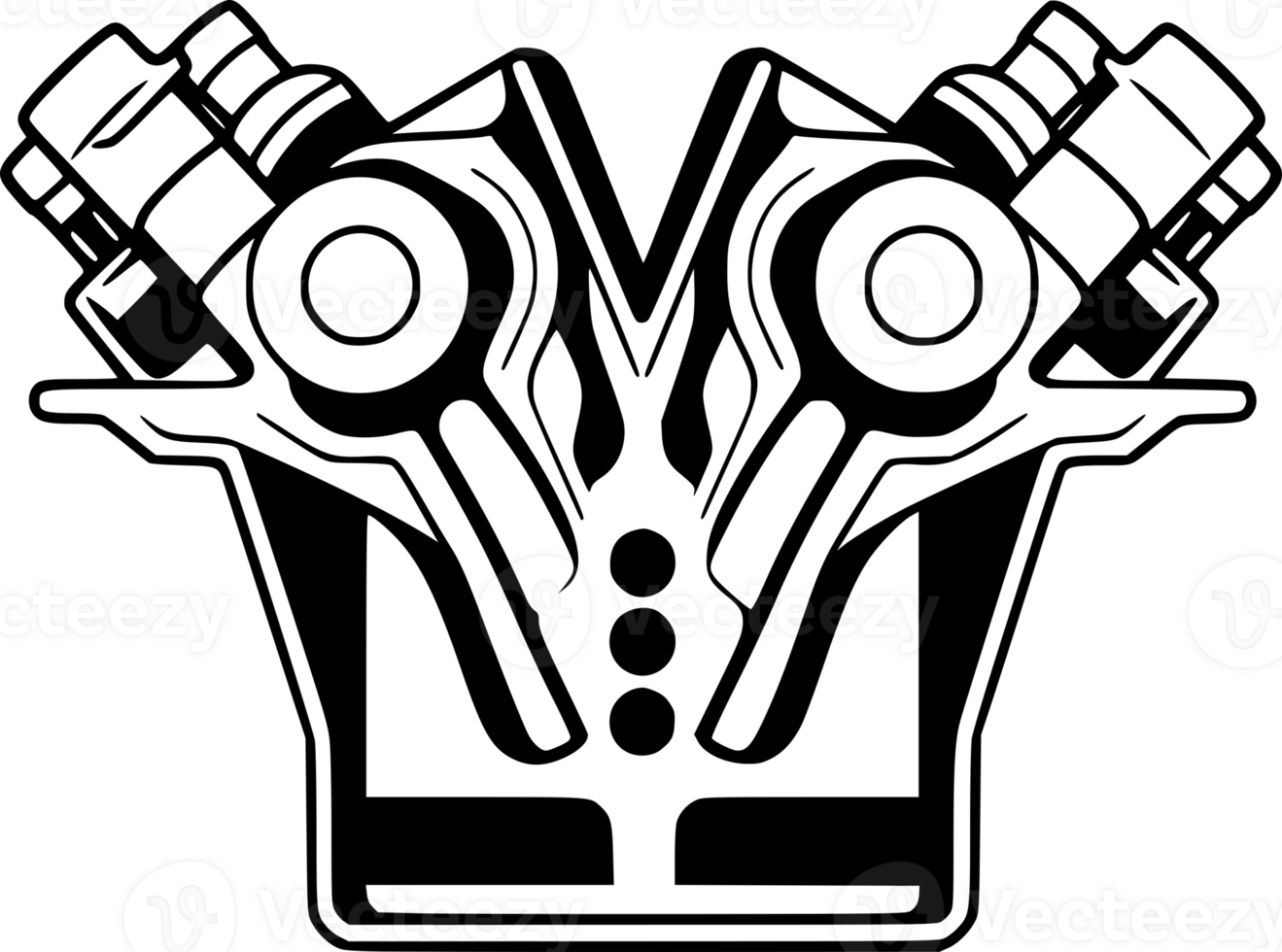 ai généré précision dans mouvement symétrique moteur bloquer logo