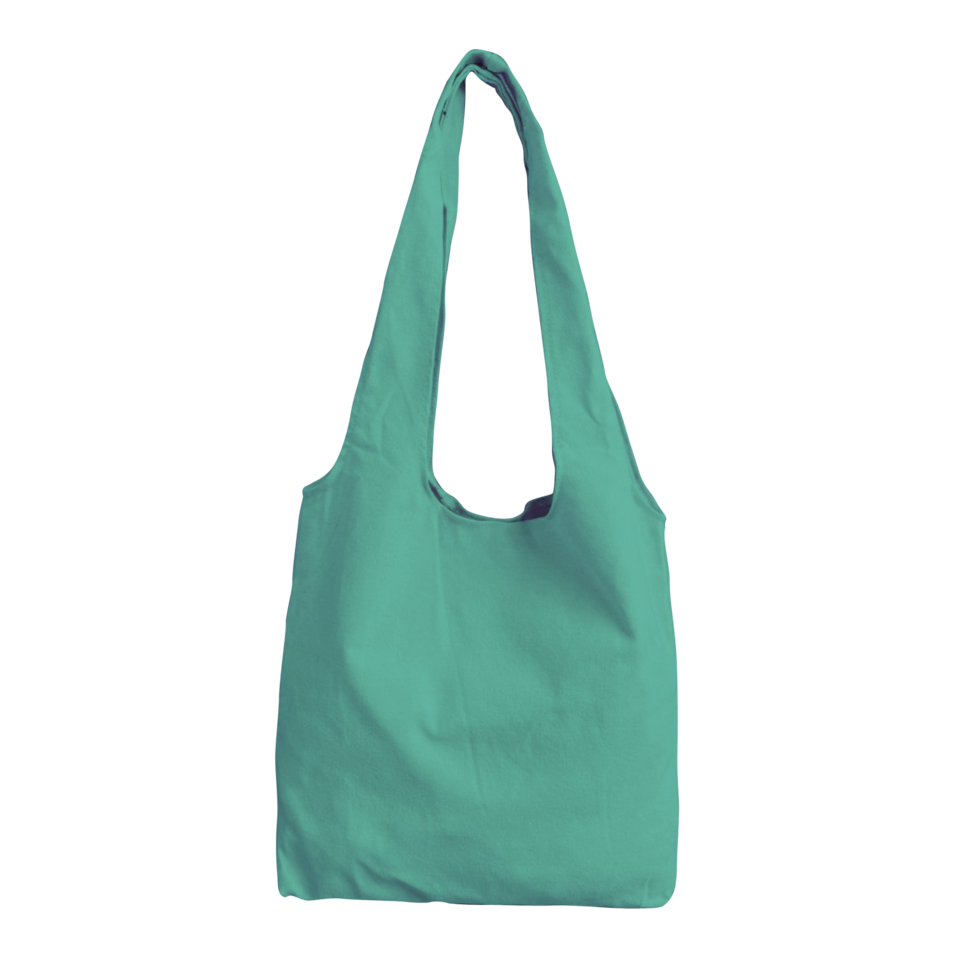 canvas tas. mockup van kleding stof draagtas. kleding totebag met handvat. png