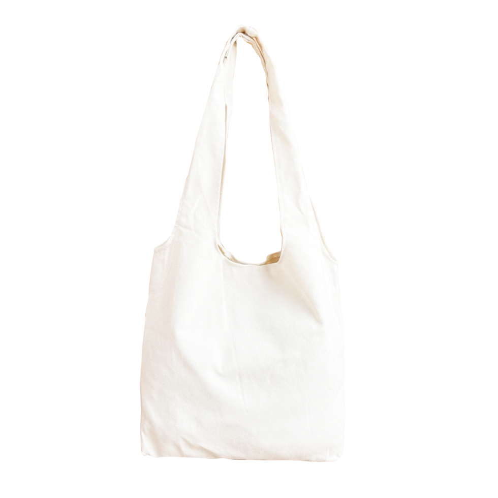 Canvas bag. mockup of fabric tote. Cloth totebag with handle. png