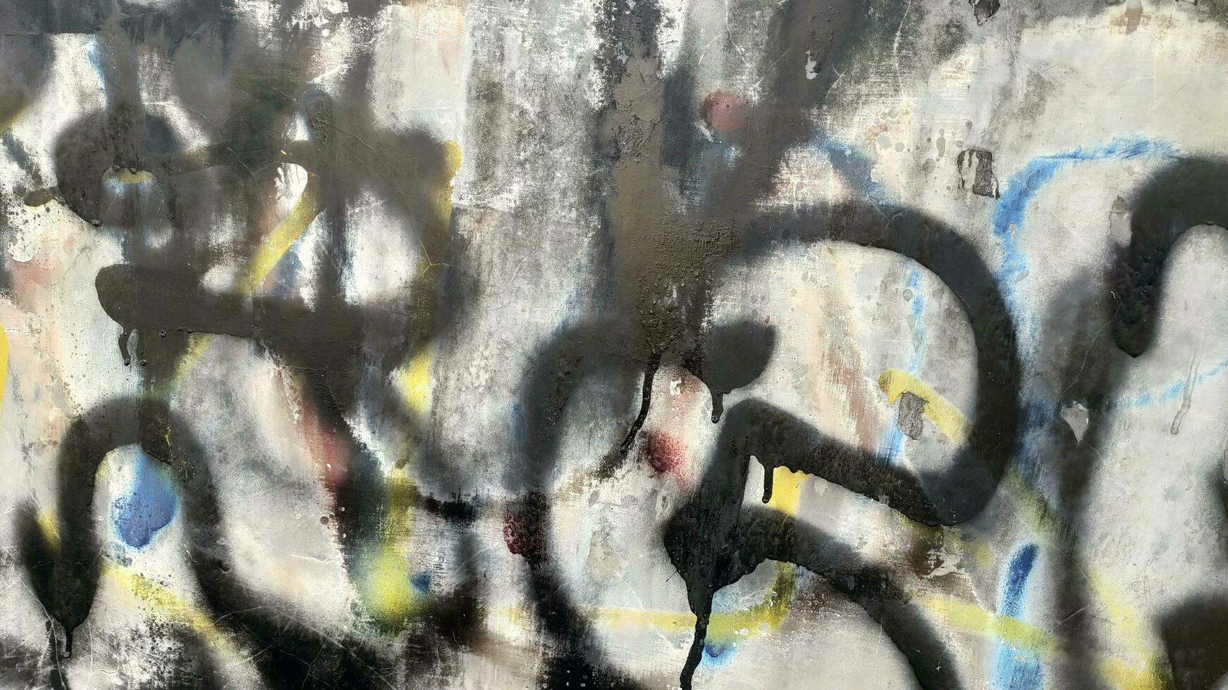 Vandalism. Doodles on the wall. Disrupting environmental cleanliness photo