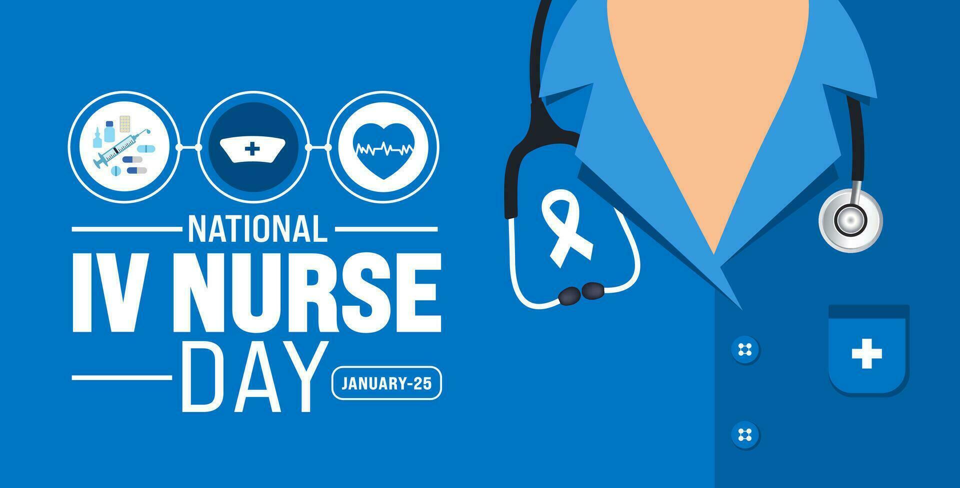 Intravenous Nurse Day or IV Nurse Day background design template use to background, banner, placard, card, book cover,  and poster design template with text inscription and standard color. vector