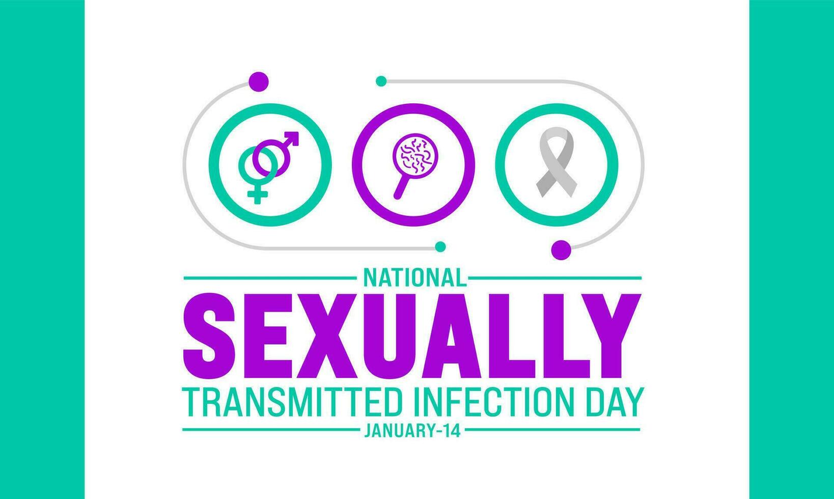 National sexually transmitted infection day background design template use to background, banner, placard, card, book cover,  and poster design template with text inscription and standard color. vector