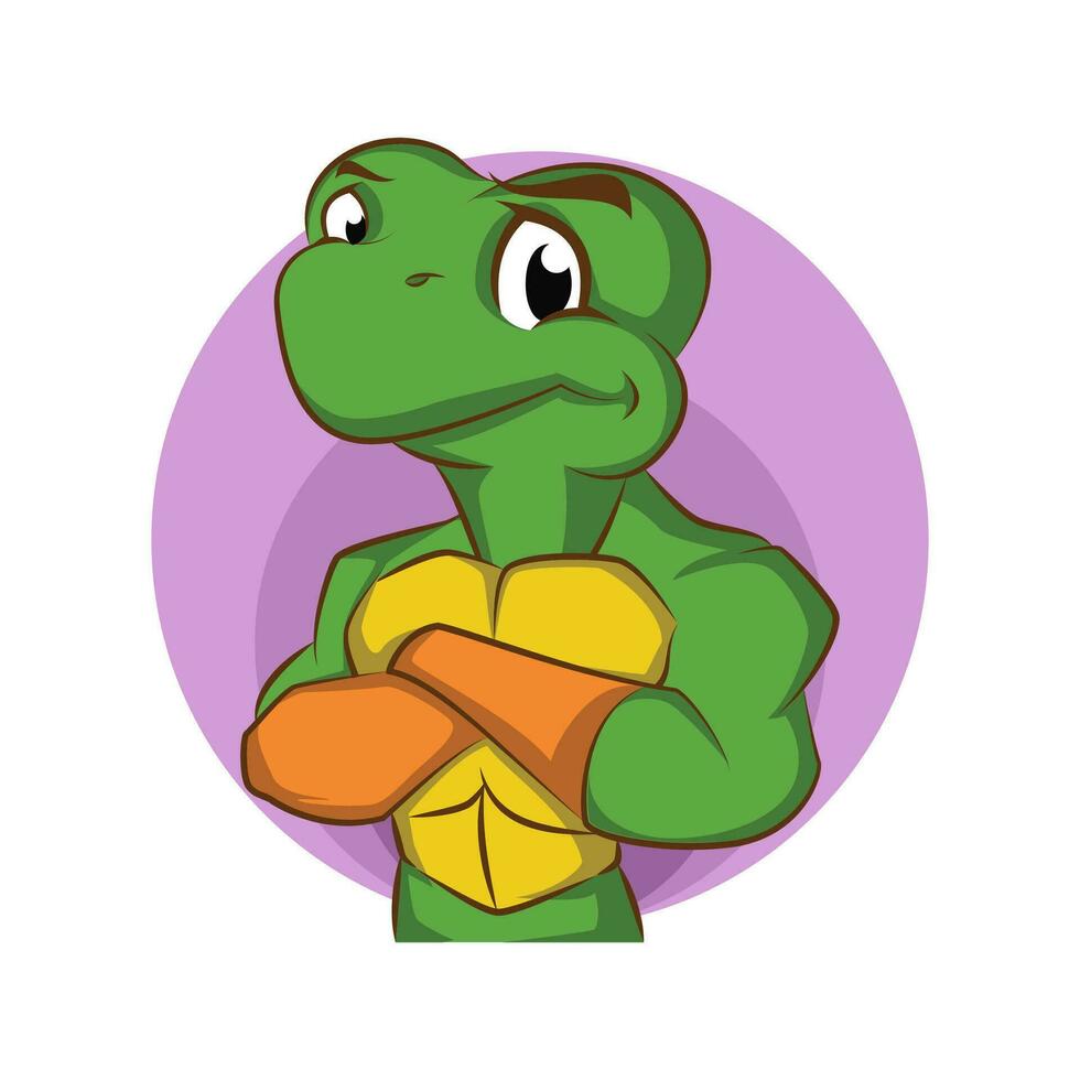 ilustración de dibujos animados de tortuga vector