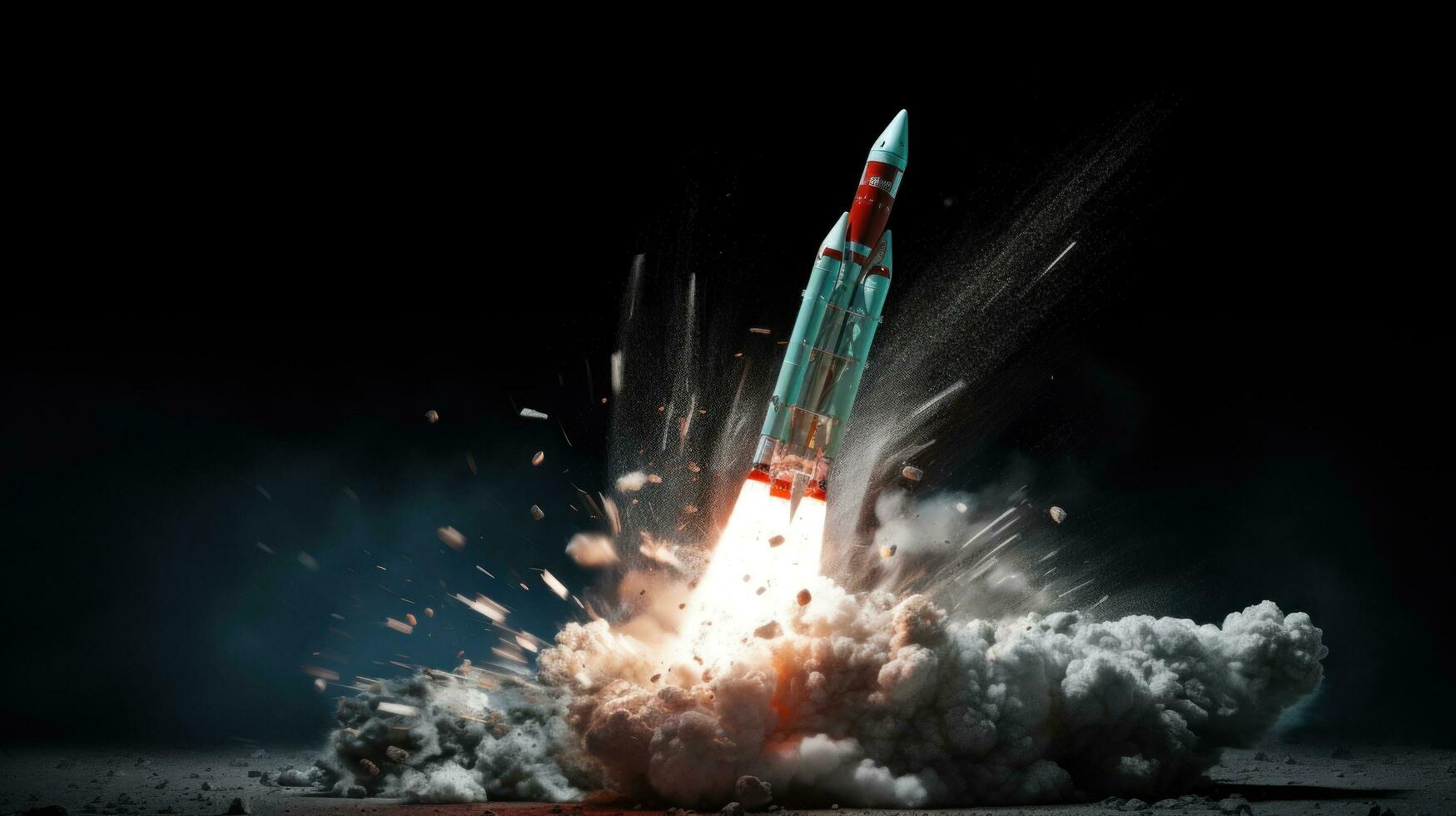 AI generated image of a rocket launch photo