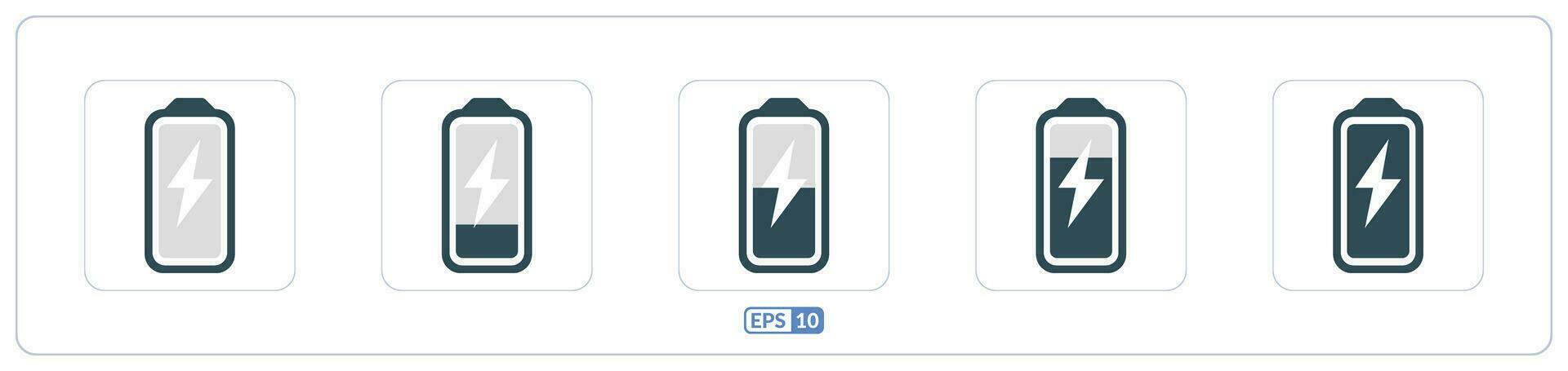 Battery with charging flat icon vector
