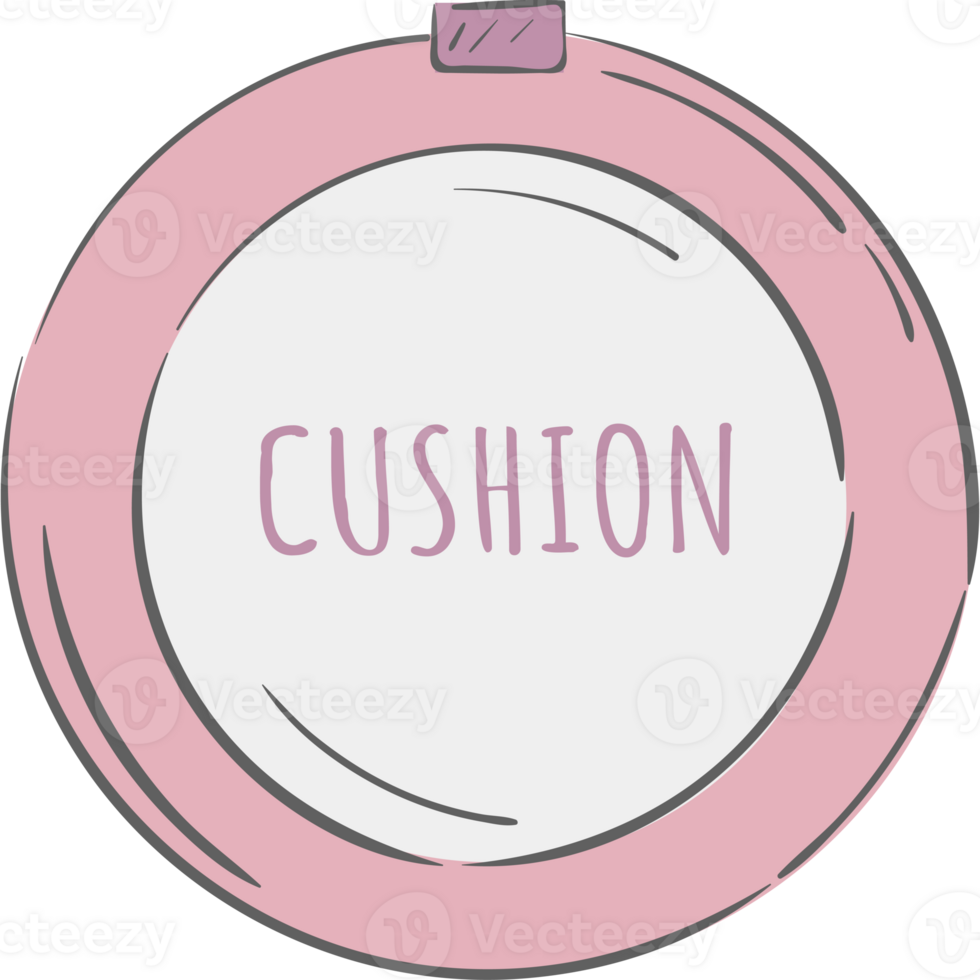 Makeup Cushion Doodle Illustration png