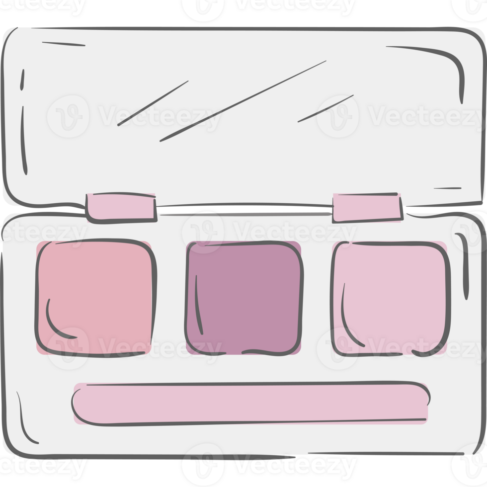 Eyeshadow Palette Doodle Illustration png