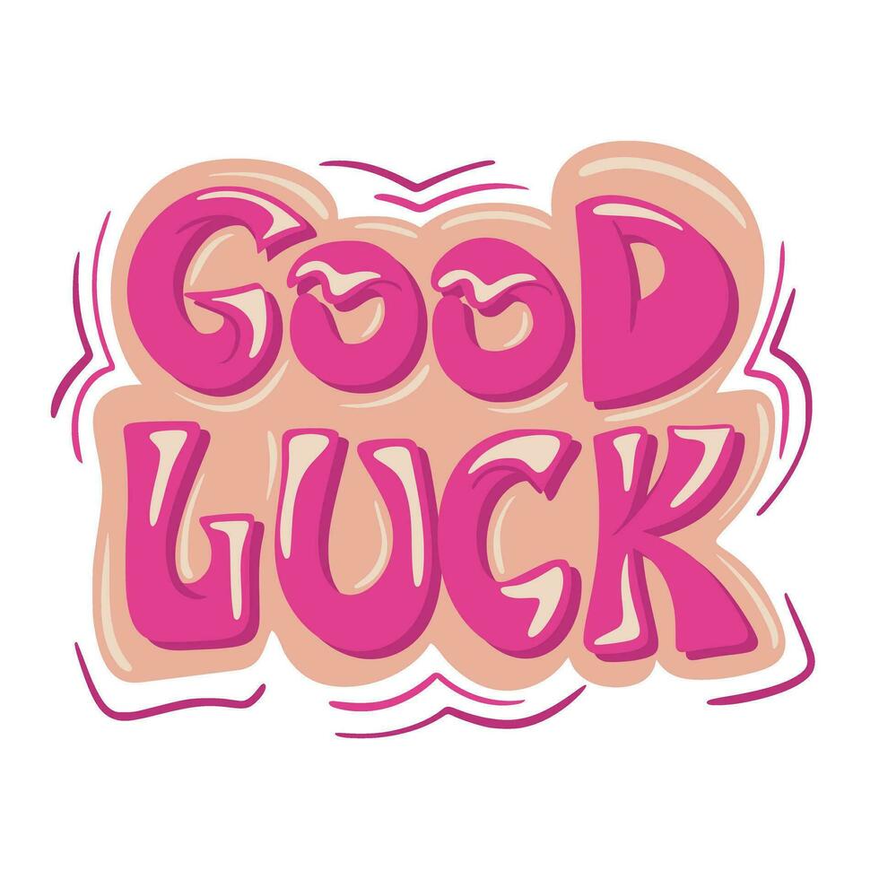Good luck handwritten lettering vector illustration