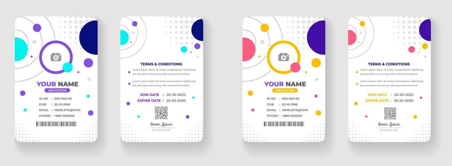 corporate Modern office Identity Card or elegant business company id card design template. vector