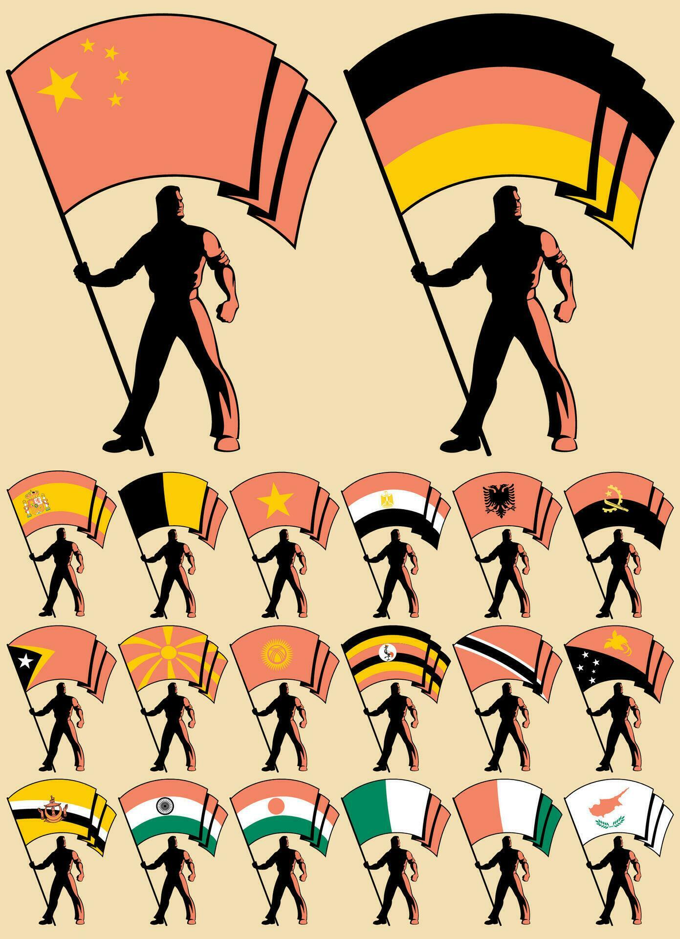 Flag Bearer 5 35514843 Vector Art at Vecteezy