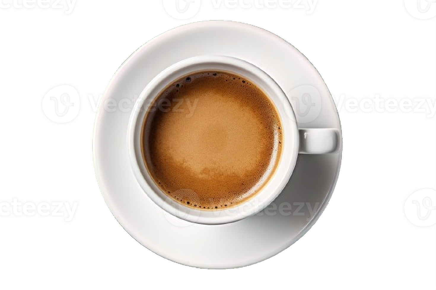 ai generado Café exprés Disparo en clásico blanco taza png