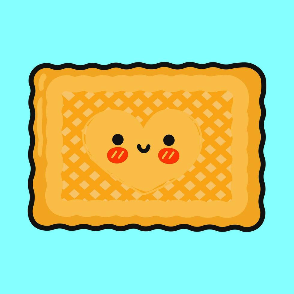 galletas. vector mano dibujado dibujos animados kawaii personaje ilustración icono. aislado en azul antecedentes. galletas personaje concepto