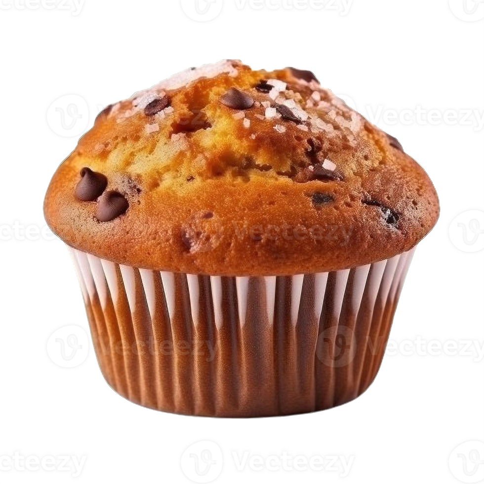 AI generated Chocolate Chip Muffin on transparent background png