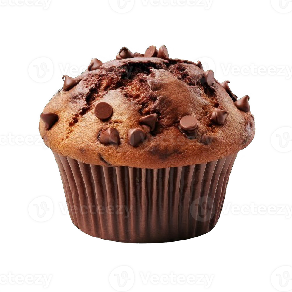 AI generated Chocolate Chip Muffin on transparent background png