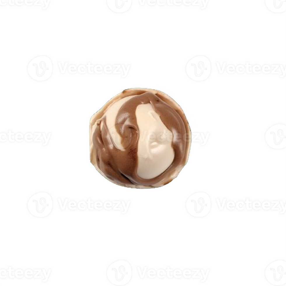 AI generated Gourmet Ice Cream Scoop Isolated on transparent background png