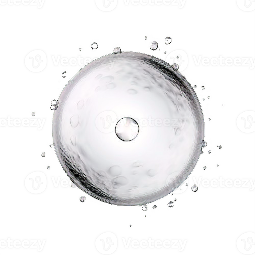AI generated Dynamic Water Sphere with Splashe on  transparent background png
