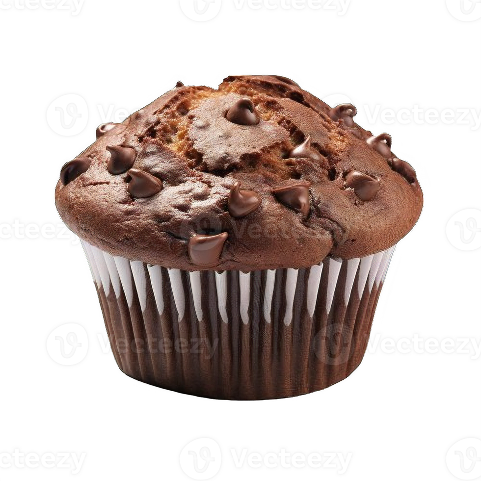 AI generated Chocolate Chip Muffin on transparent background png