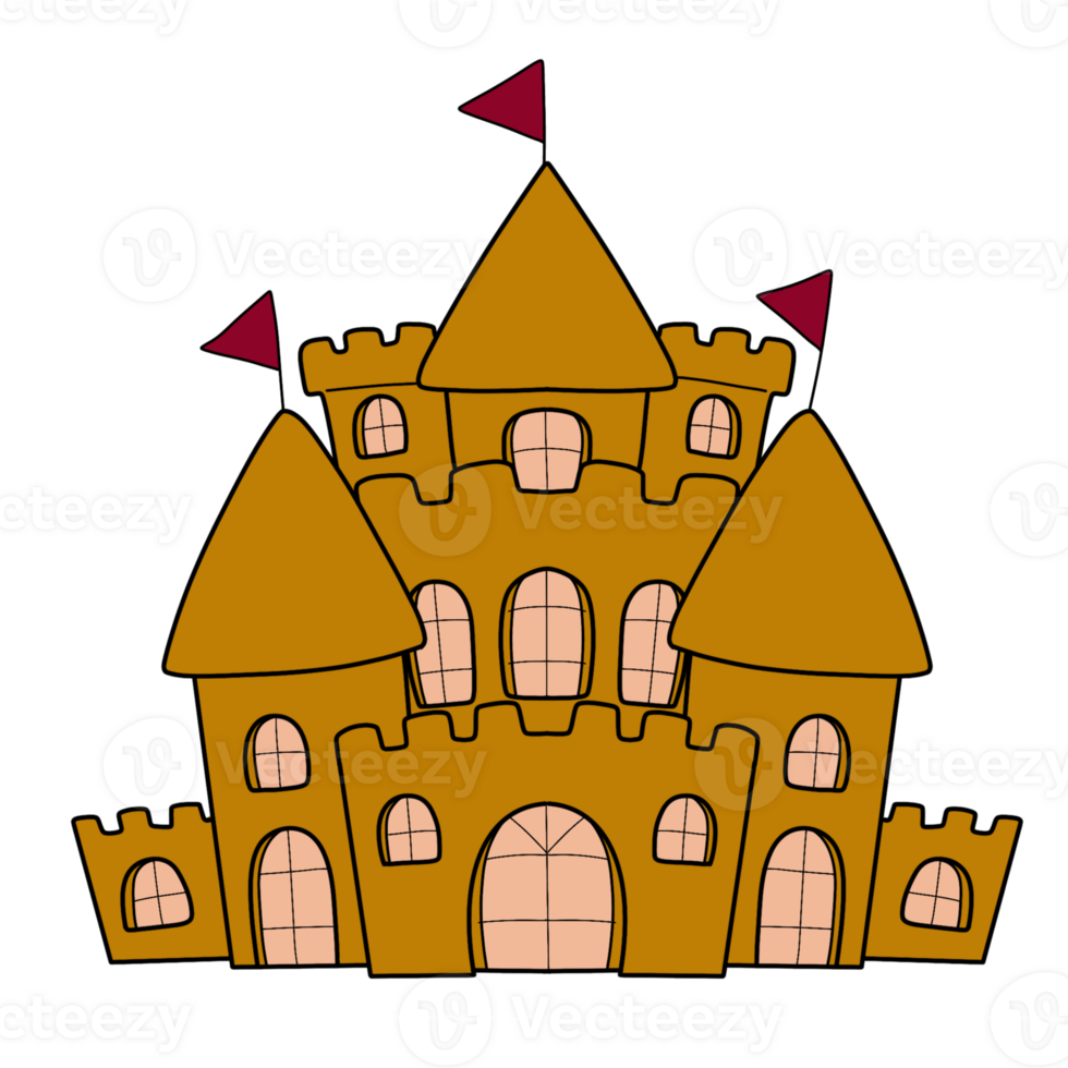 The illustration of a castle png