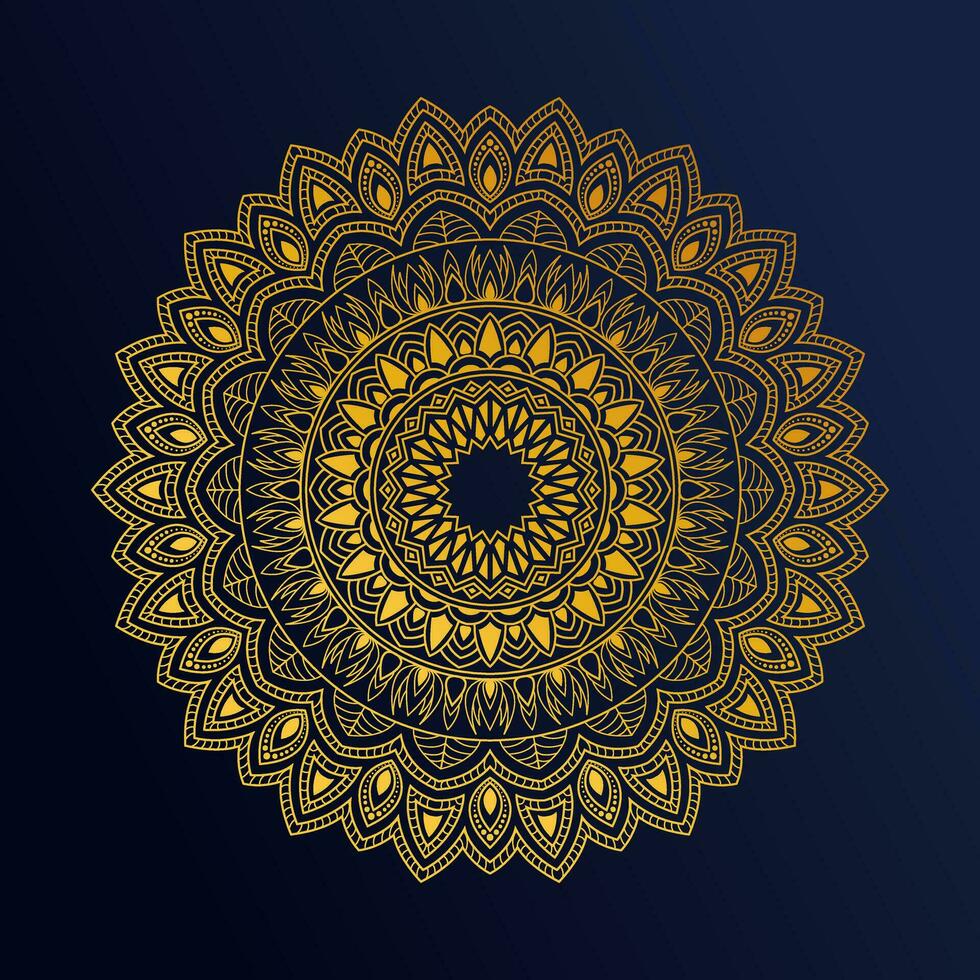 Luxury ornamental mandala background design with golden arabesque pattern Arabic Islamic east style. Luxury mandala with gold  color use to background, banner, poster, cover, card, flyer. vector